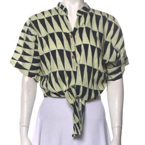 Cala de la Cruz Leroy linen crop top, Size S